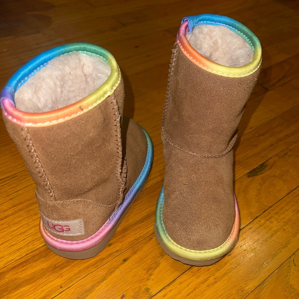 Rainbow stitch toddler Uggs